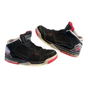 Nike 599593-003, Jordan Flight Origin, Black Suede, Red and Gray, Men's Size 11